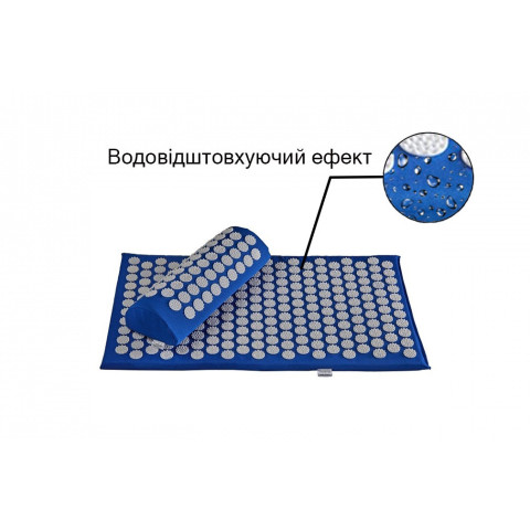 Набір Аплікатор Кузнєцова Eko-Lux 020-57 Синій: Килимок 40x70 см (на поролоні 2 см) + Валик + Чохол