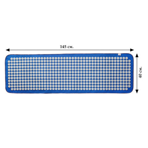 Масажний акупунктурний килимок Eko-Max 40x145 см (Аплікатор Кузнєцова) Синій, 520 елементів (без поролону)