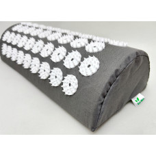 Масажний акупунктурний валик Eko-Max 36x15x8 см (Аплікатор Кузнєцова), Сірий